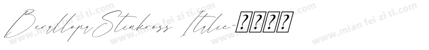 BerallopaStinkross Italic字体转换